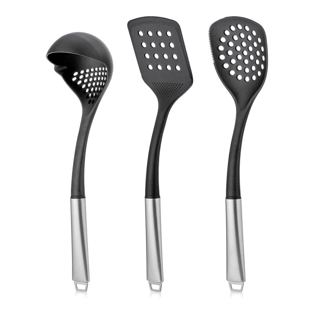 

Набор Walmer Home Chef 3 предмета: половник со сливом + шумовка + лопатка, W30232703SET, Серебристый;черный, Home Chef