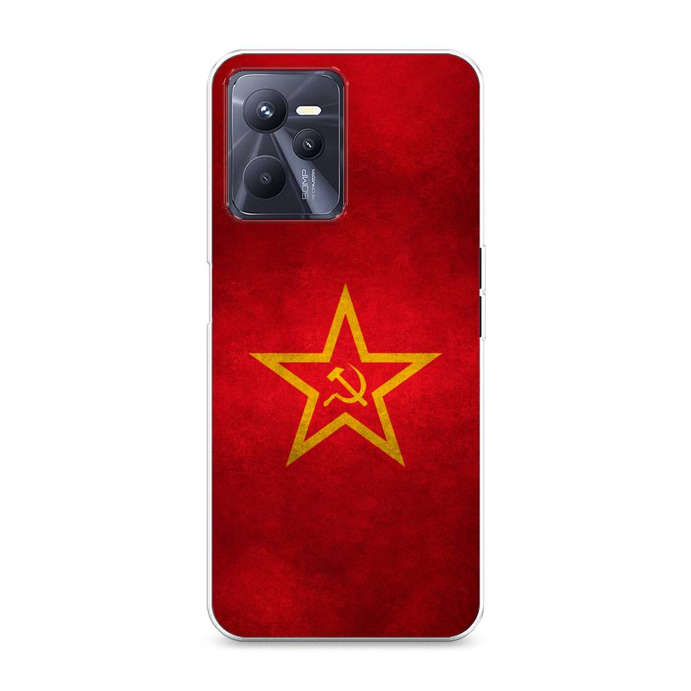 фото Силиконовый чехол "красное знамя" на realme c35 awog