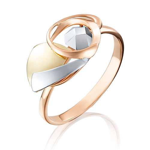 

Кольцо из комбинированного золота р. 17,5 PLATINA jewelry 01-5070-00-000-1140-04, 01-5070-00-000-1140-04
