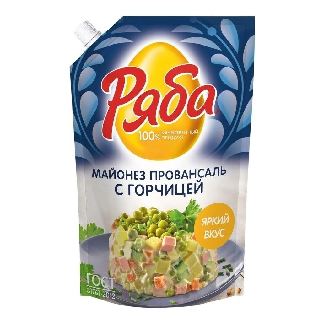 

Майонез Ряба с горчицей 50% 530 г