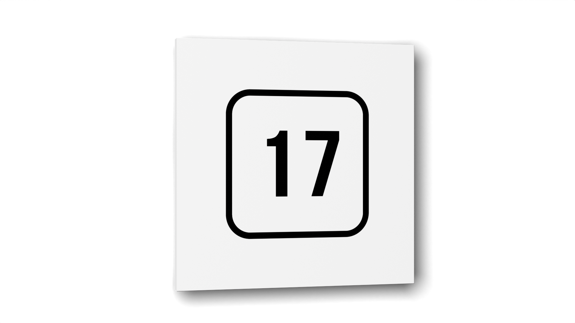 

Табличка 17, Белая глянцевая, 10 см х 10 см, Белый, Акрил белый 10