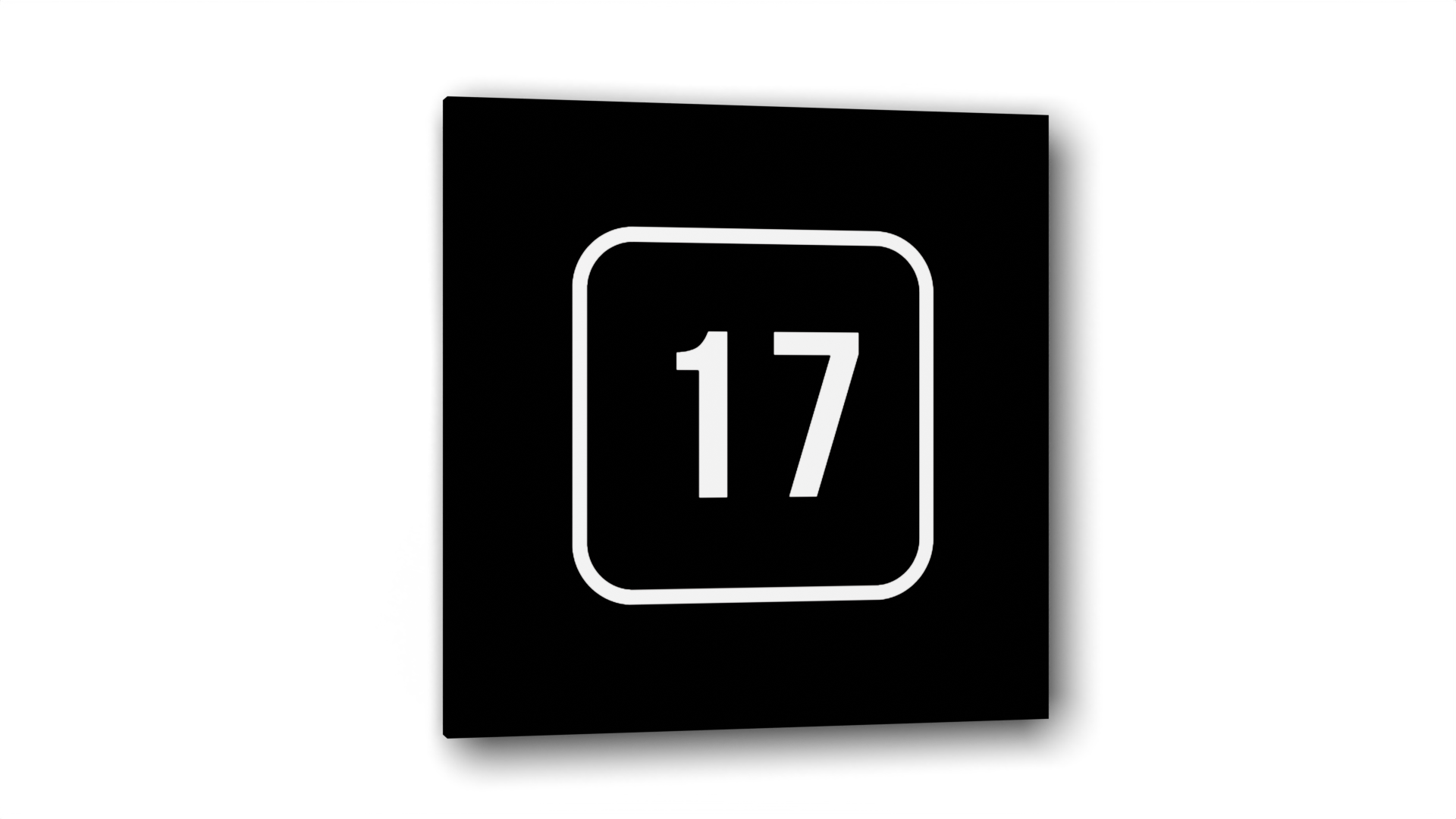 

Табличка 17, Черная глянцевая, 10 см х 10 см, Черный, Акрил черный 10