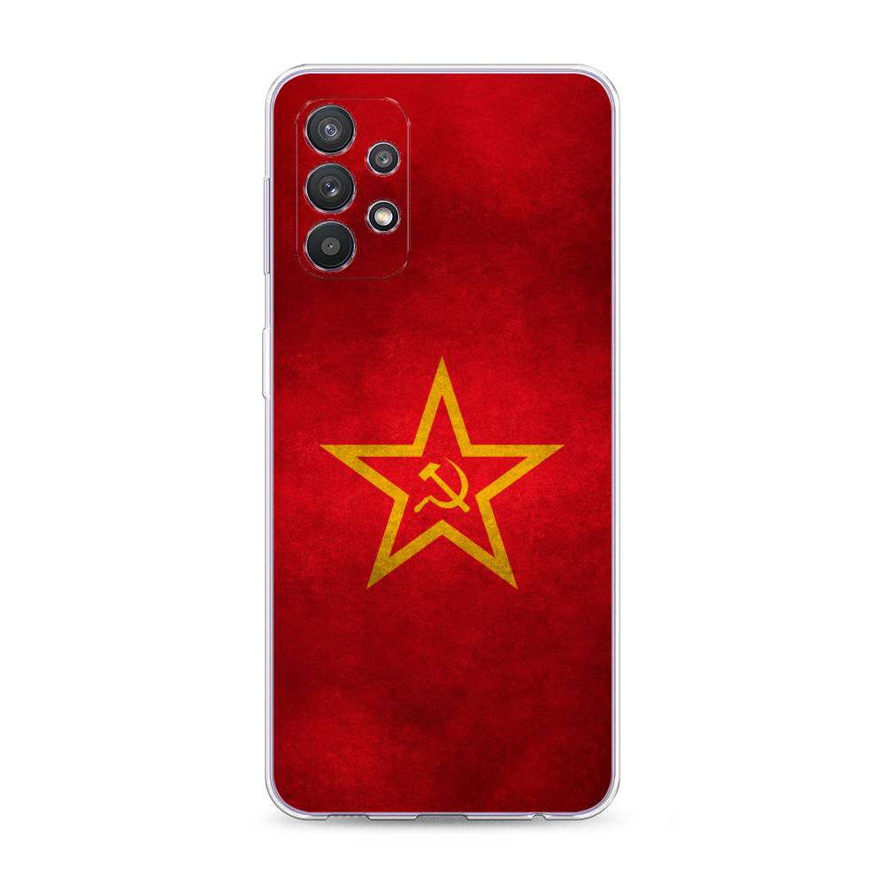 фото Силиконовый чехол "красное знамя" на samsung galaxy a32 awog