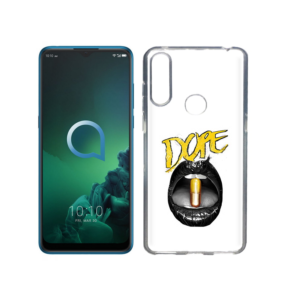 

Чехол MyPads Tocco для Alcatel 3X губы (PT227136.670.303), Прозрачный, Tocco