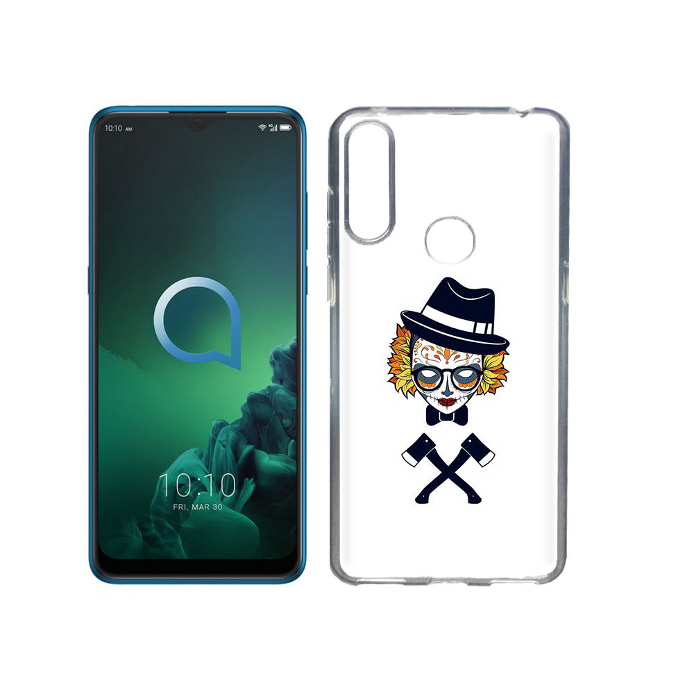 

Чехол MyPads Tocco для Alcatel 3X девушка в маске с топорами рисунок (PT227136.670.304), Прозрачный, Tocco