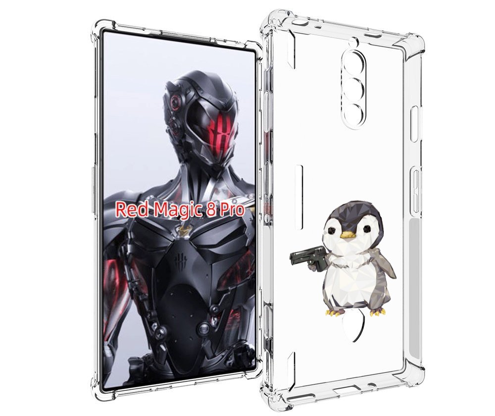 Чехол MyPads Пингвин детский для ZTE Nubia Red Magic 8 Pro / Red Magic 8 Pro Plus