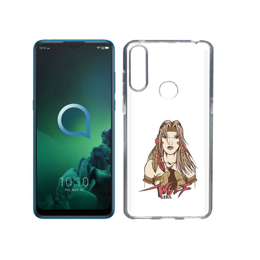 

Чехол MyPads Tocco для Alcatel 3X девушка волк (PT227136.670.306), Прозрачный, Tocco