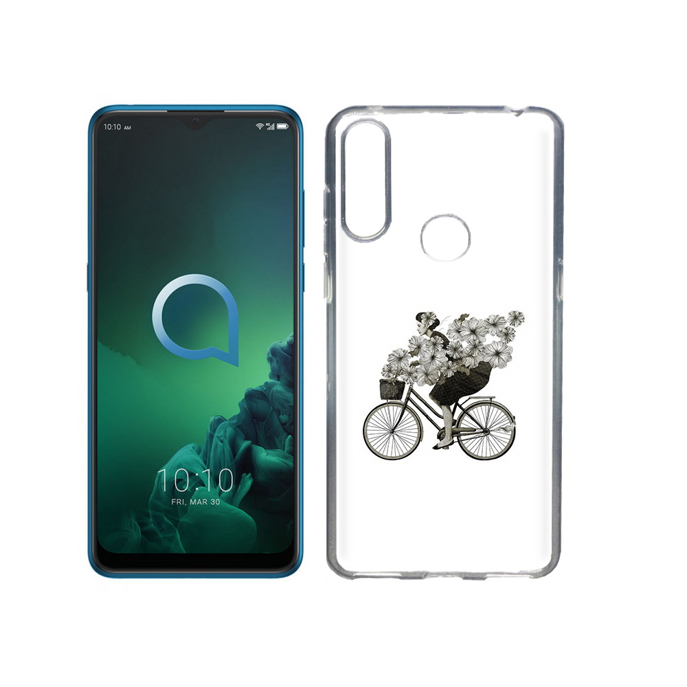 

Чехол MyPads Tocco для Alcatel 3X девушка на велосипеде с цветами (PT227136.670.307), Прозрачный, Tocco