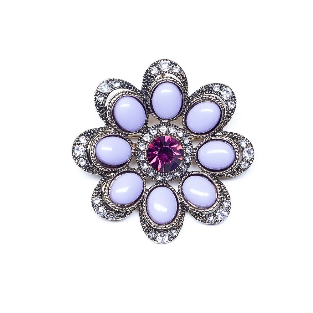 

Брошь из бижутерного сплава с swarovski Moon Paris Mo-22.03-015, Mo-22.03-015