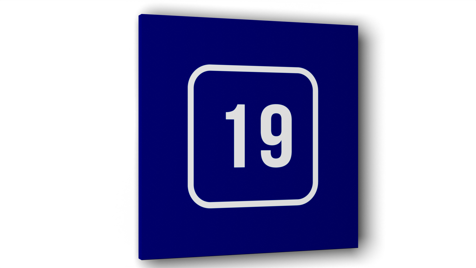 Табличка 19, Синяя матовая, 10 см х 10 см