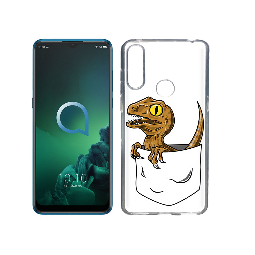 

Чехол MyPads Tocco для Alcatel 3X динозавр в кармане (PT227136.670.327), Прозрачный, Tocco