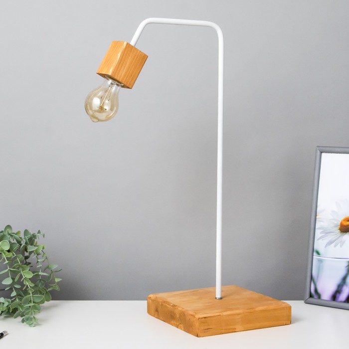 

Лампа настольная Хью-2 коричневый/белый