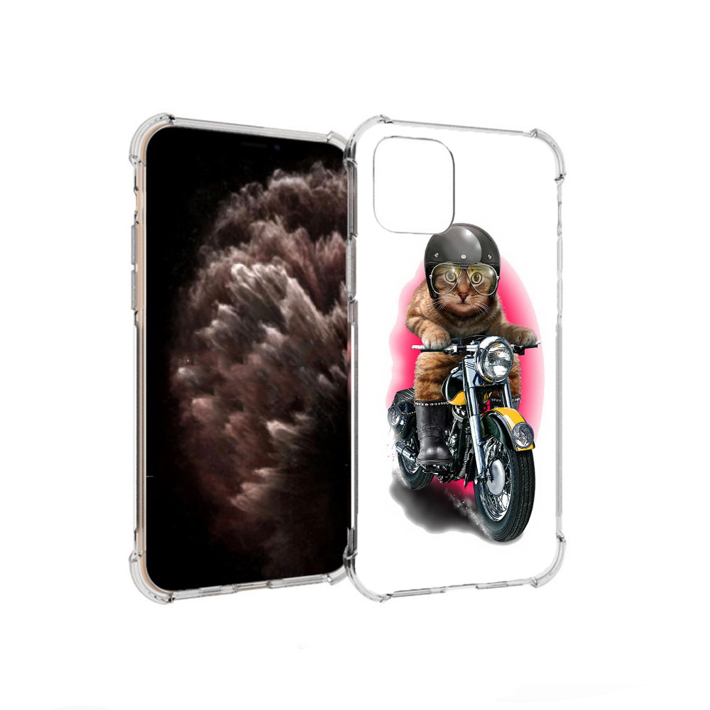 

Чехол MyPads Tocco для Apple iPhone 11 Pro мото-кот, Прозрачный, Tocco
