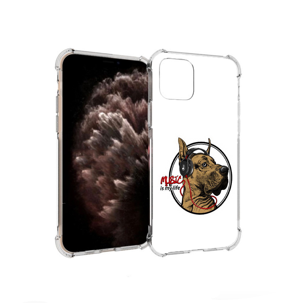 

Чехол MyPads Tocco для Apple iPhone 11 Pro музыкальная собака, Прозрачный, Tocco