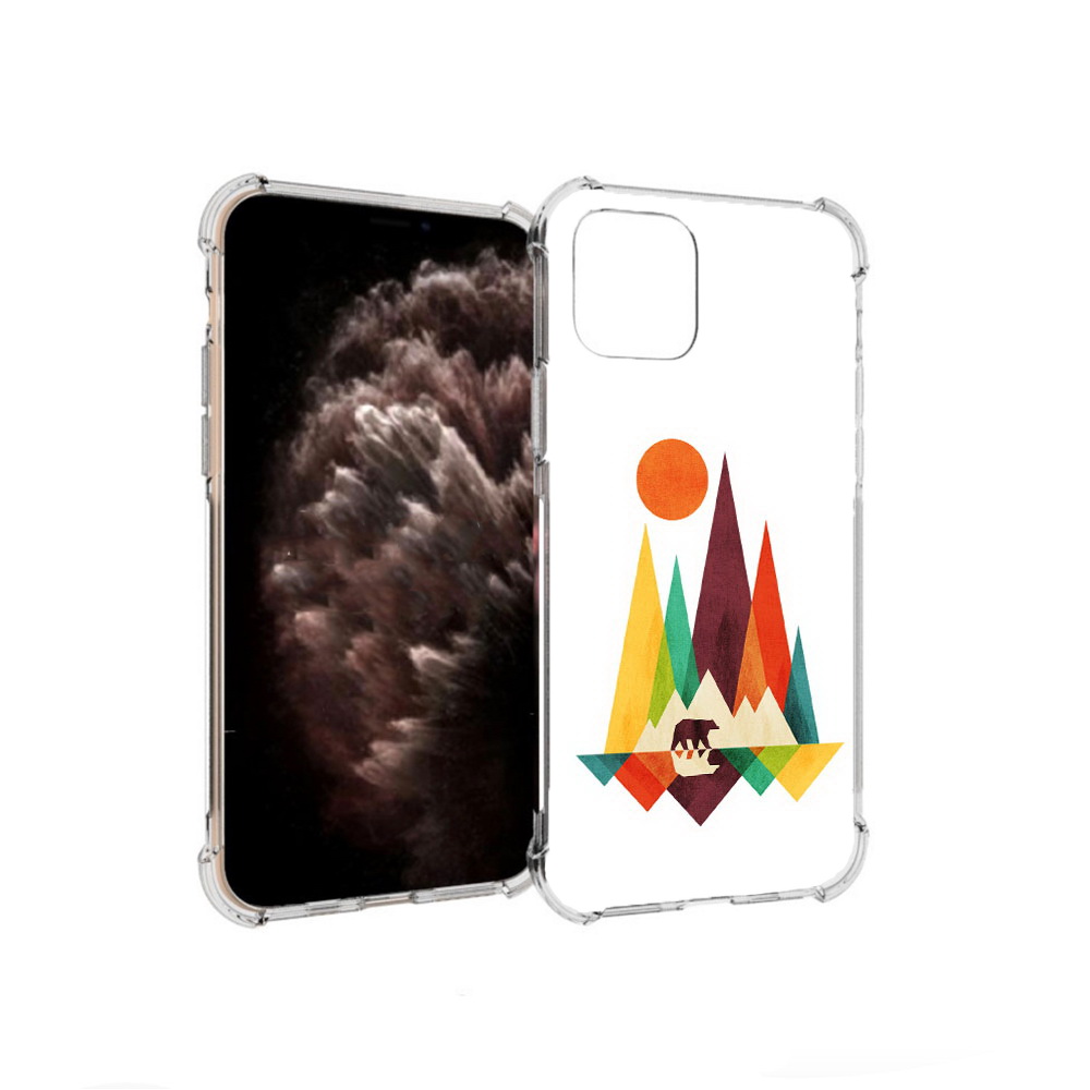 

Чехол MyPads Tocco для Apple iPhone 11 Pro нарисованные горы с медведем, Прозрачный, Tocco