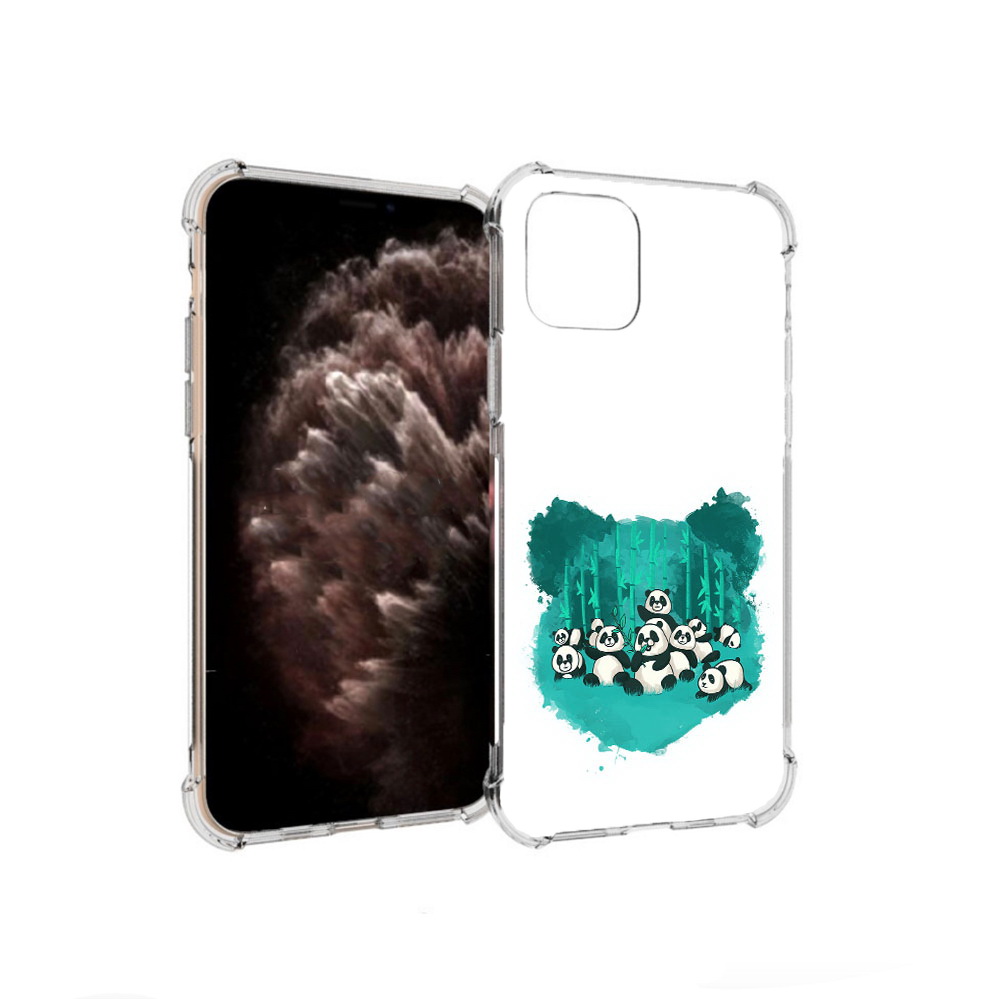 

Чехол MyPads Tocco для Apple iPhone 11 Pro нарисованные панды, Прозрачный, Tocco