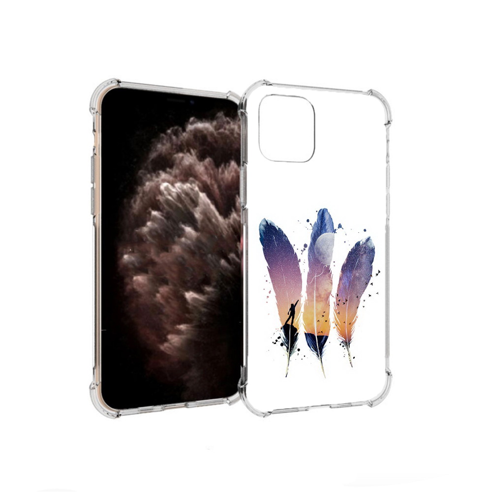 

Чехол MyPads Tocco для Apple iPhone 11 Pro небесные перья, Прозрачный, Tocco