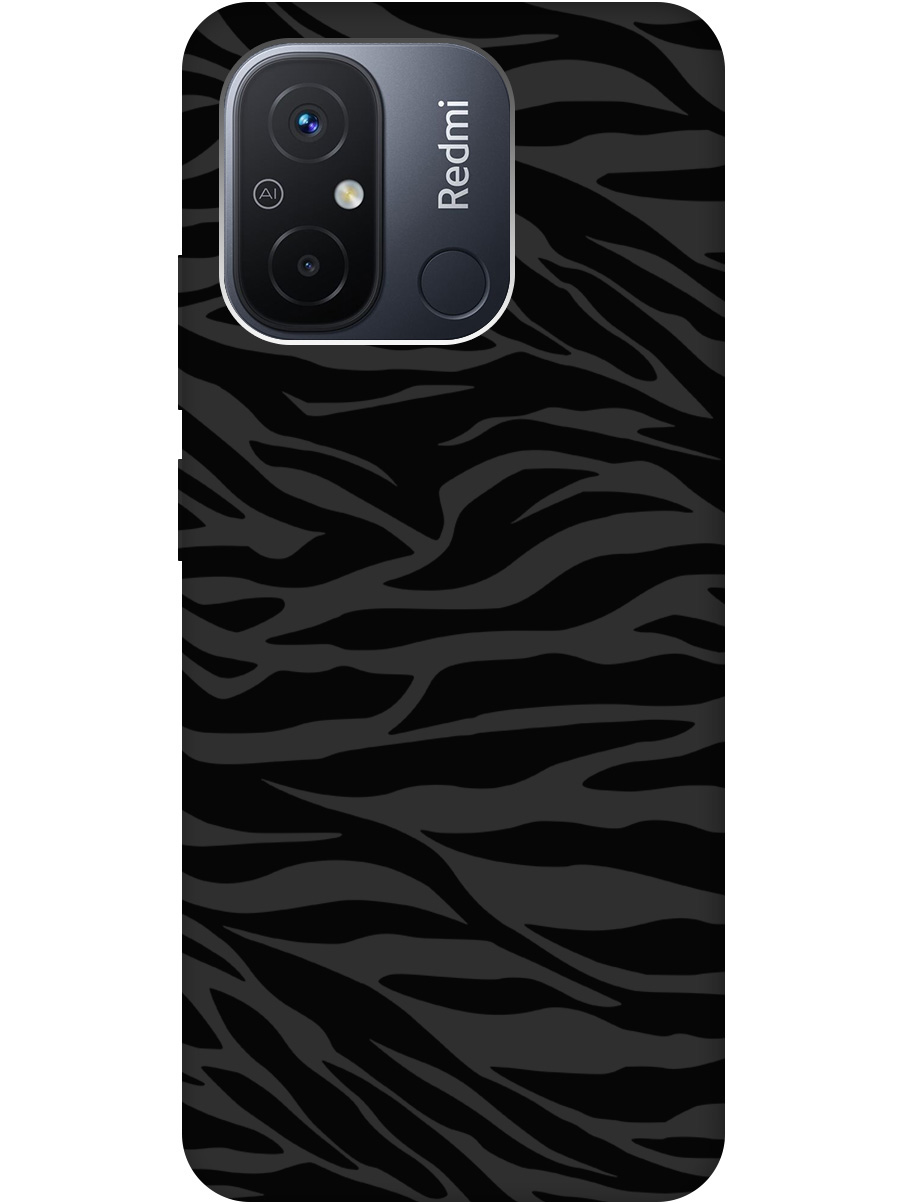 

Силиконовый чехол на Xiaomi Redmi 12C с рисунком "Зебра" Soft Touch черный, 20001233