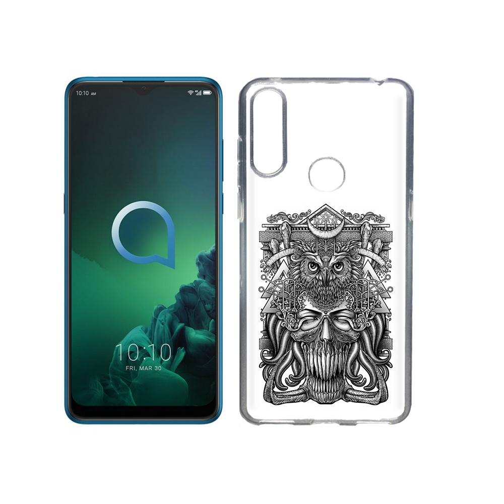 

Чехол MyPads Tocco для Alcatel 3X зубастая сова (PT227136.670.369), Прозрачный, Tocco