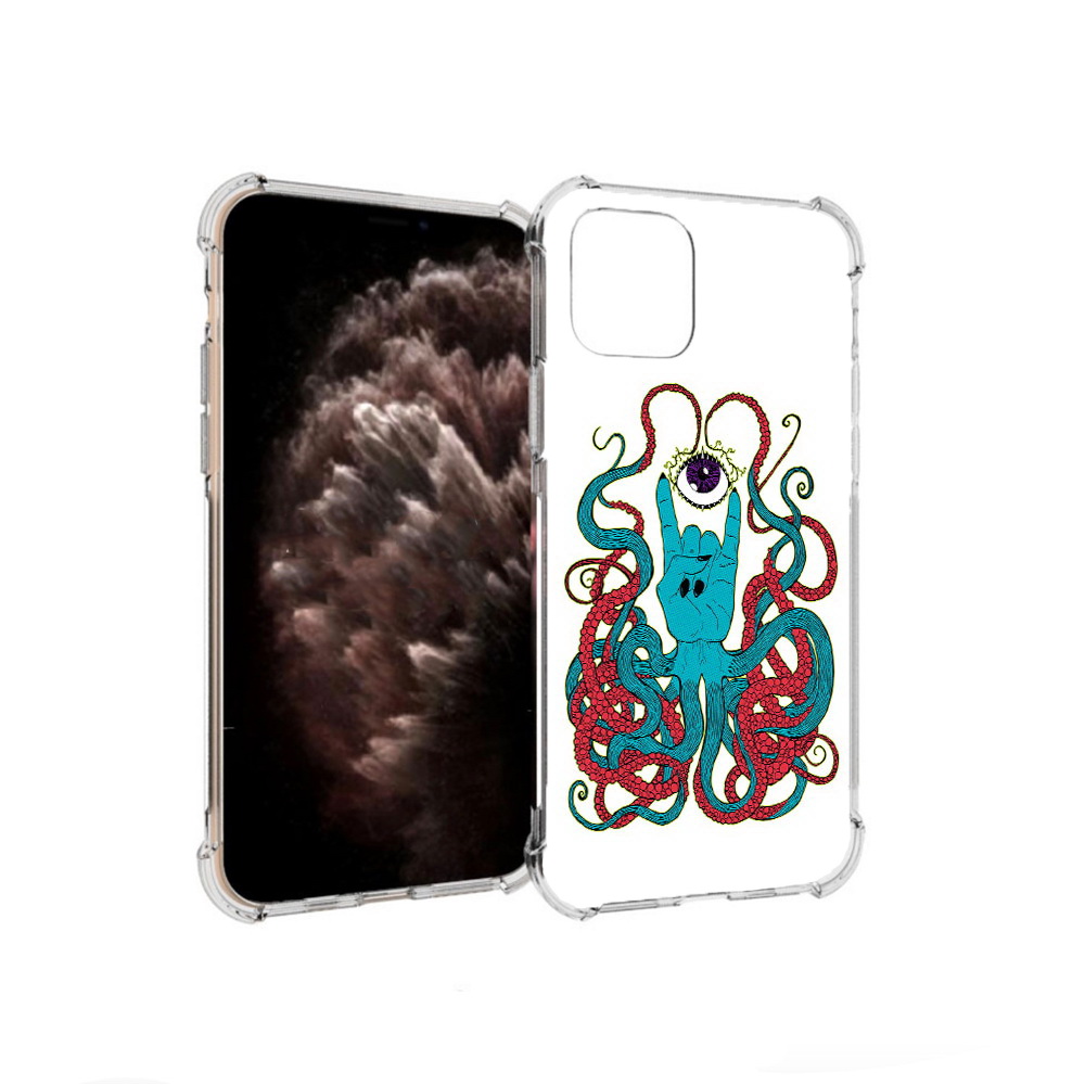 

Чехол MyPads Tocco для Apple iPhone 11 Pro осьминог-рука абстракция, Прозрачный, Tocco