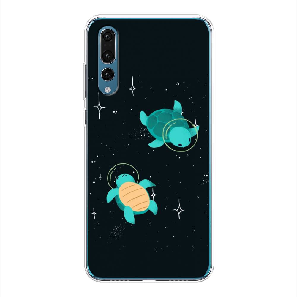 

Чехол Awog на Huawei P20 Pro "Черепашки космонавты", Черный;синий, 65050-4