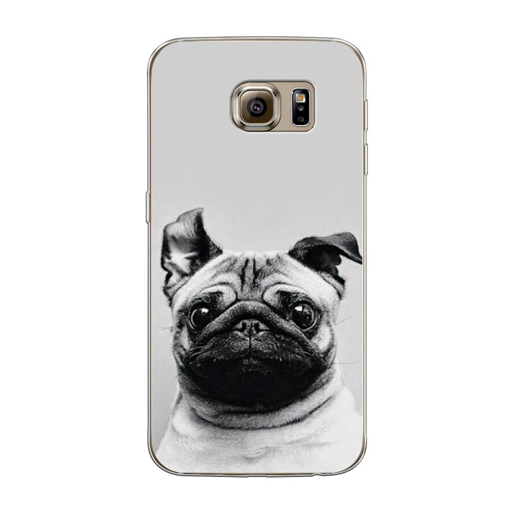

Чехол Awog на Samsung Galaxy S6 "Ушастый мопс", Серый, 24350-1