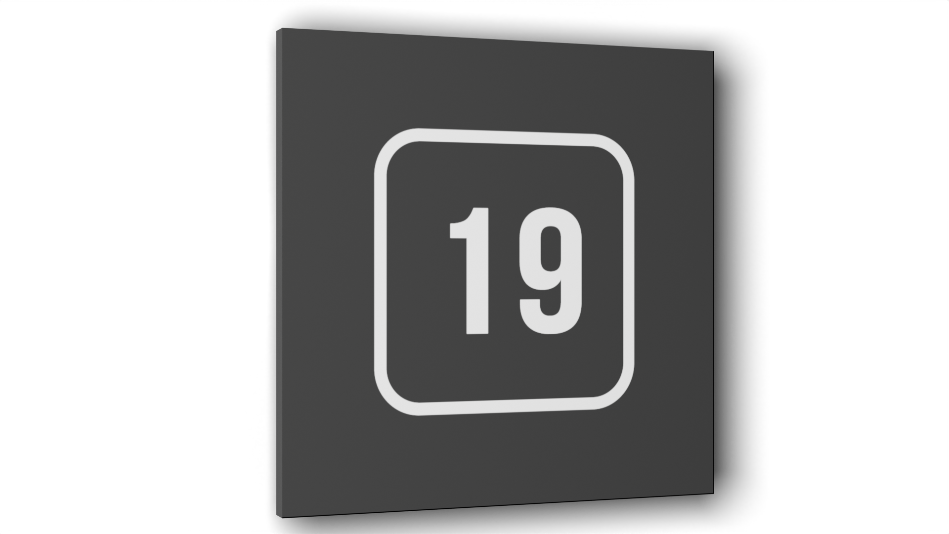 

Табличка 19, Серая матовая, 10 см х 10 см, Серый, Пластик серый 10