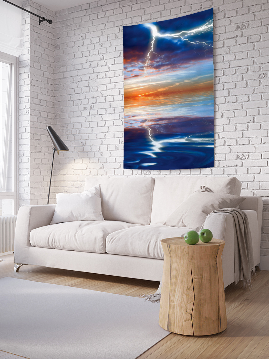 

Вертикальное фотопанно на стену JoyArty Отражение молнии 100x150 см, Отражение молнии