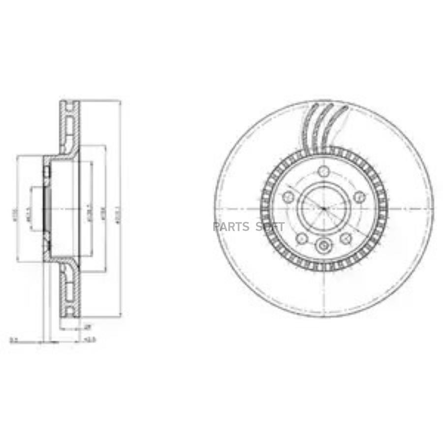 

Тормозной диск DELPHI комплект 1 шт. BG4123