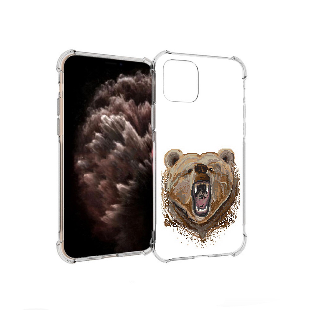 

Чехол MyPads Tocco для Apple iPhone 11 Pro пиксельный медведь, Прозрачный, Tocco