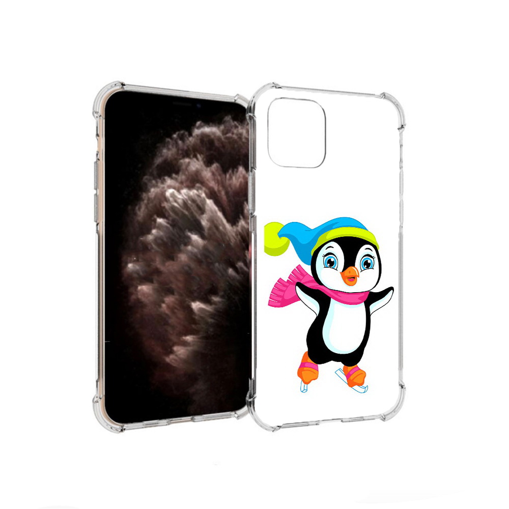 

Чехол MyPads Tocco для Apple iPhone 11 Pro пингвин на коньках, Прозрачный, Tocco