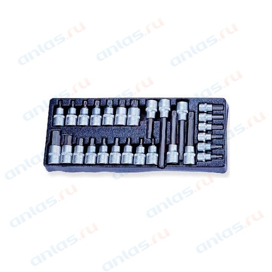 

Набор головок со вставкой 1/2" 3/8" 27 пр. ложемент JW