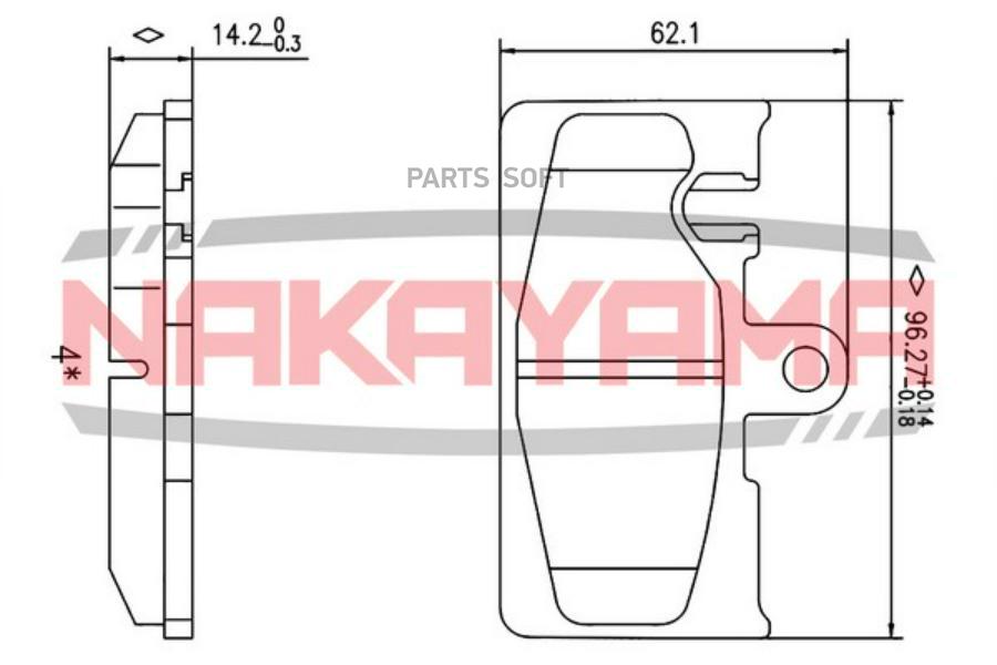 

Тормозные колодки NAKAYAMA дисковые HP8871NY