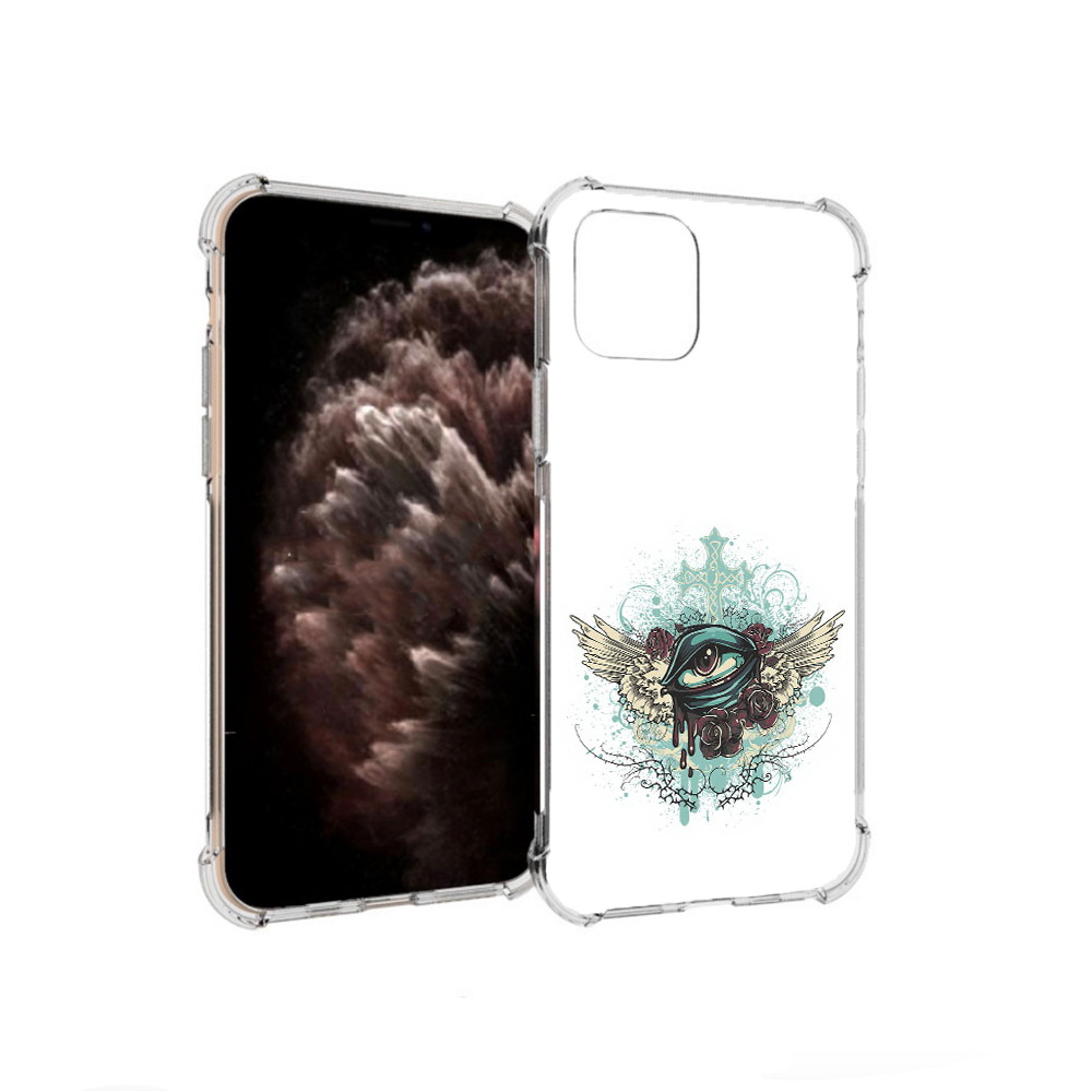 

Чехол MyPads Tocco для Apple iPhone 11 Pro плачущий глаз с крыльями, Прозрачный, Tocco