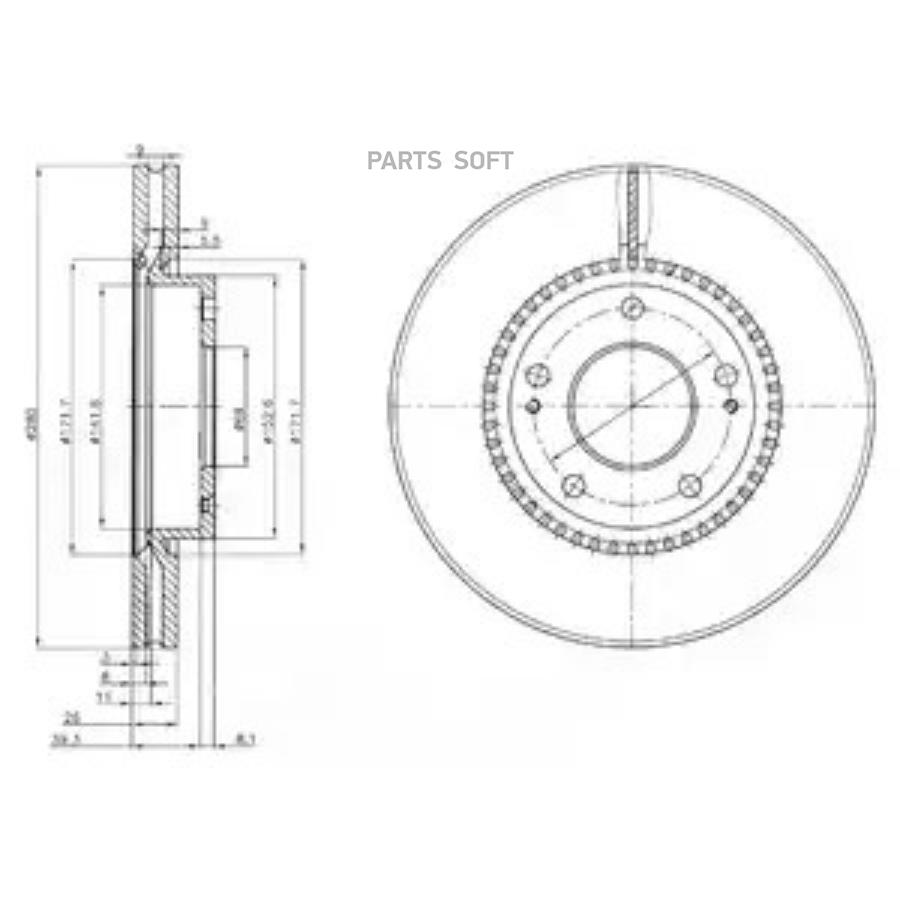 

Тормозной диск DELPHI комплект 2 шт. BG3861C