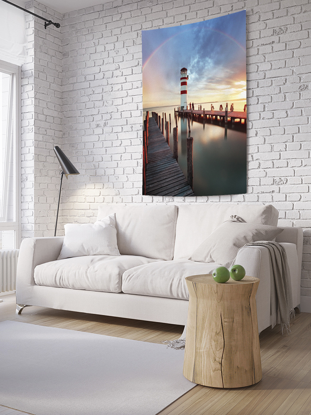 

Вертикальное фотопанно на стену JoyArty Радужный маяк 100x150 см, Радужный маяк