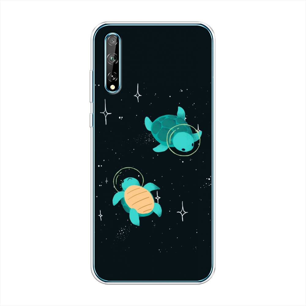 

Чехол Awog на Huawei Y8p "Черепашки космонавты", Черный;синий, 6103450-4