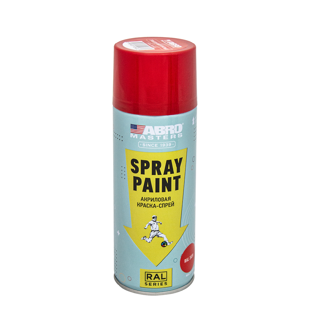 

Краска-спрей акриловая ABRO MASTERS SP-RAL-3020-RE, Ral Series 3020 транспортный красный
