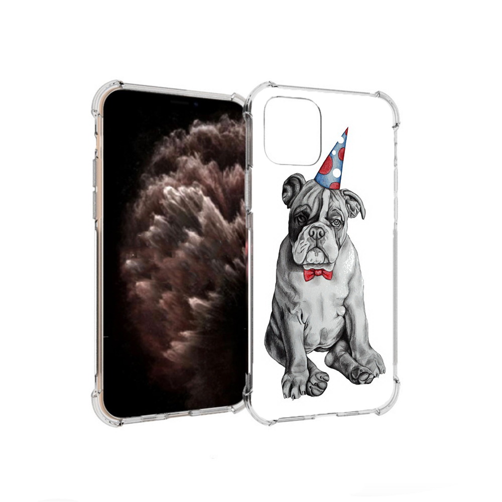 

Чехол MyPads Tocco для Apple iPhone 11 Pro праздничный щенок, Прозрачный, Tocco