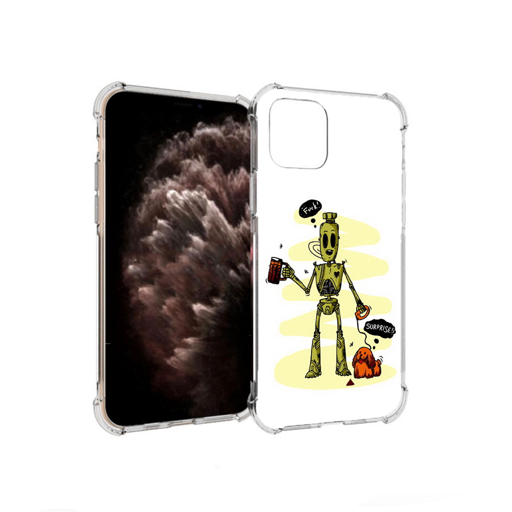 

Чехол MyPads Tocco для Apple iPhone 11 Pro прикольный робот, Прозрачный, Tocco