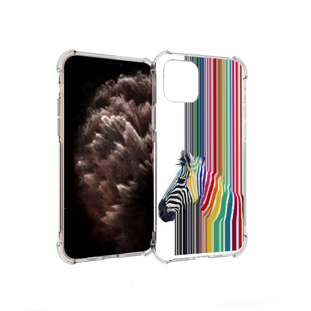

Чехол MyPads Tocco для Apple iPhone 11 Pro радужная зебра, Прозрачный, Tocco