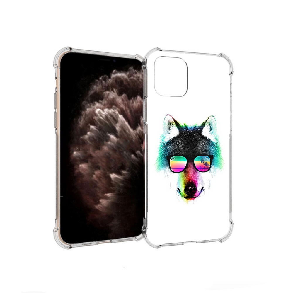 

Чехол MyPads Tocco для Apple iPhone 11 Pro радужный волк, Прозрачный, Tocco