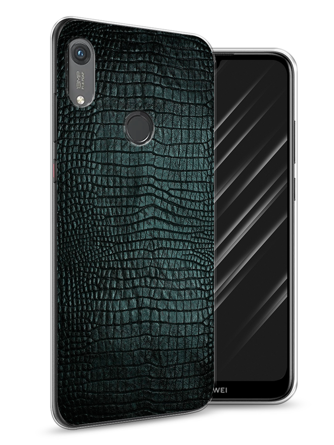 

Чехол Awog на Honor 8A (8A Pro/Prime) "Черная змея", Черный;серый;голубой, 68750-3