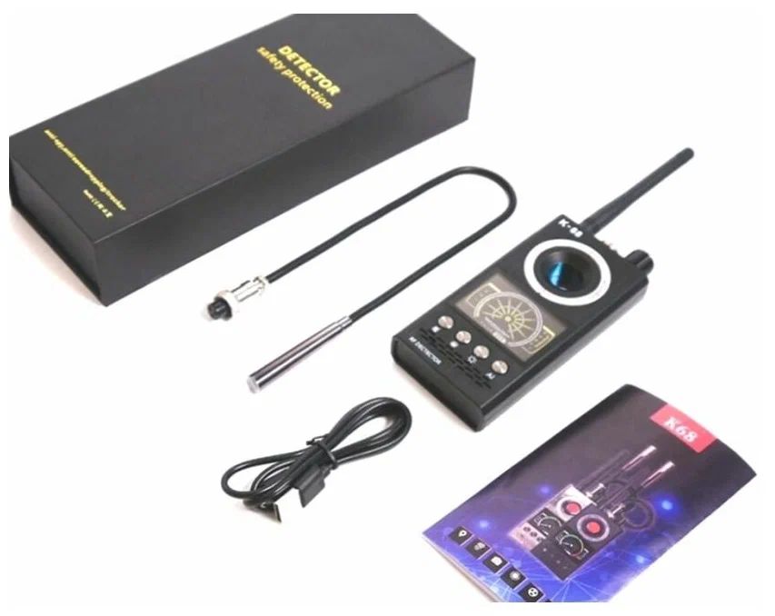 Детектор жучков и скрытых камер К68 детектор скрытых камер и жучков spec k18 устройство обнаружения камер