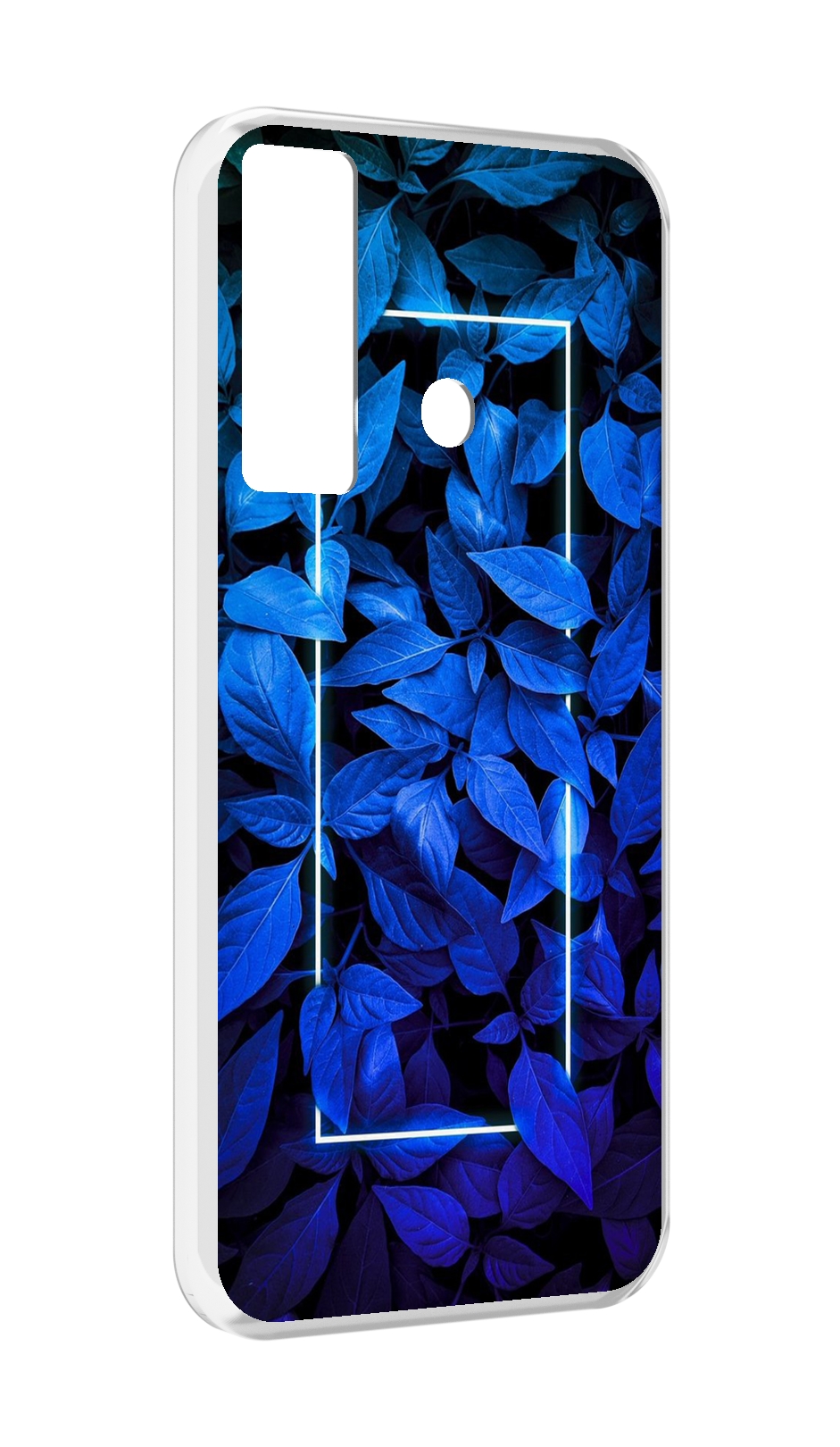 

Чехол MyPads голубые цветочки неон для Tecno Camon 17, Прозрачный, Tocco