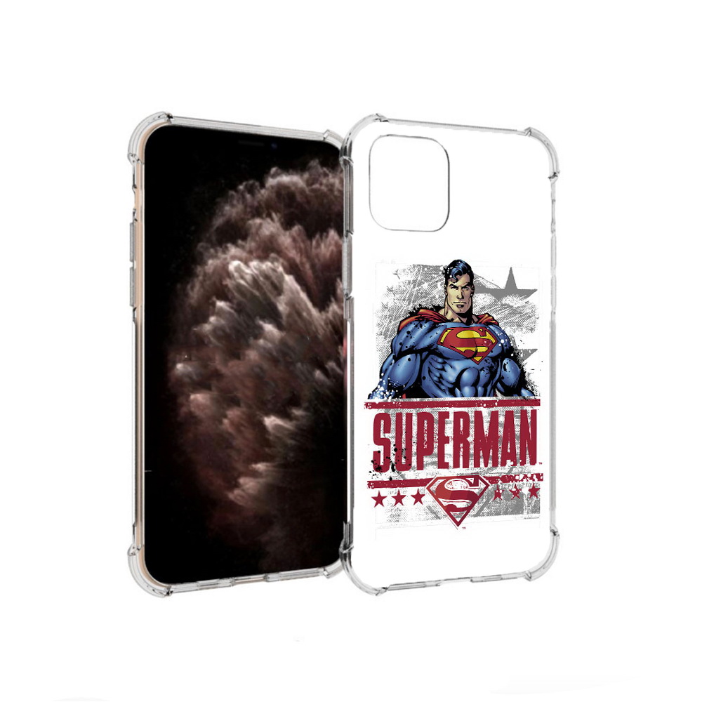

Чехол MyPads Tocco для Apple iPhone 11 Pro рисунок супермен, Прозрачный, Tocco