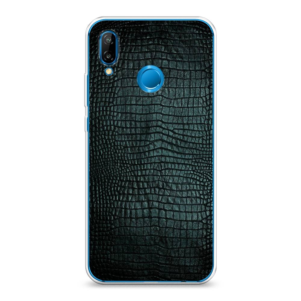 

Чехол Awog на Huawei Nova 3E "Черная змея", Черный;серый;голубой, 65650-3