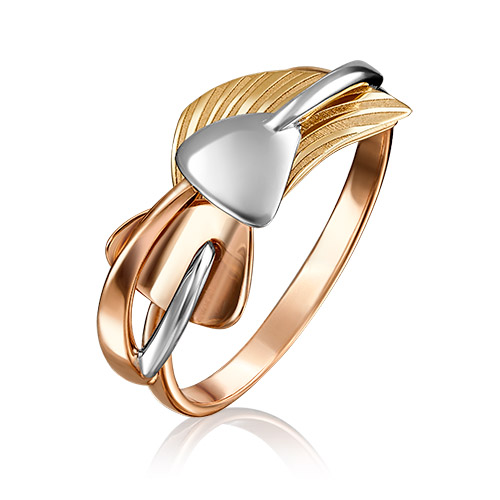 

Кольцо из комбинированного золота р. 18 PLATINA jewelry 01-5096-00-000-1113-48, 01-5096-00-000-1113-48