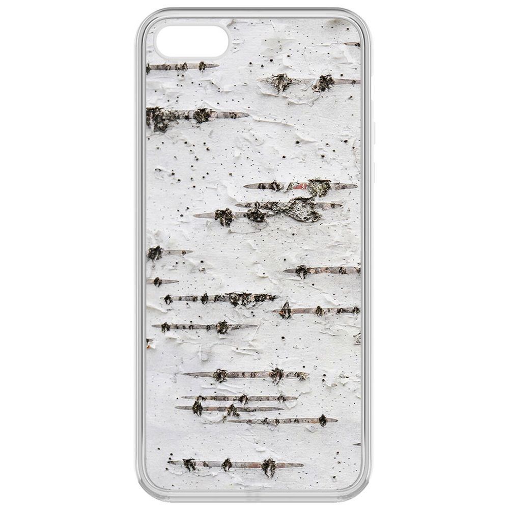 

Чехол-накладка Krutoff Clear Case Березка для iPhone 5S, Прозрачный
