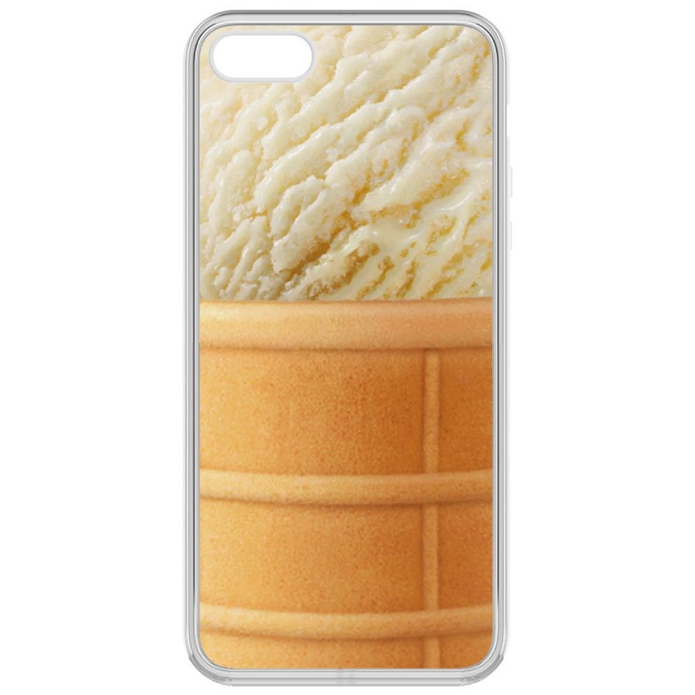 

Чехол-накладка Krutoff Clear Case Пломбир для iPhone 5S, Прозрачный